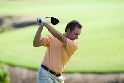 Golfer Full Swing Elbow Extension