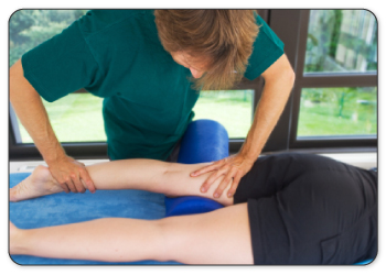 physical therapist to improve range of motion & advise on appropriate levels of activity