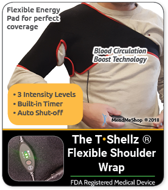 TShellz Shoulder Wrap to increase blood flow