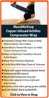 Copper infused, antibacterial compression wrap ankle, achilles compress wrap