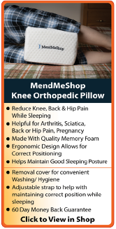 Orthopedic Knee Pillow with Ergonomic Memory Foam