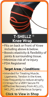 TShellz Wrap Knee for meniscus injury acl injury mcl injury or hyperextended knee