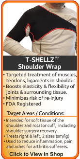 TShellz Wrap Shoulder - an advanced treatment shoulder rotator cuff blood flow boost