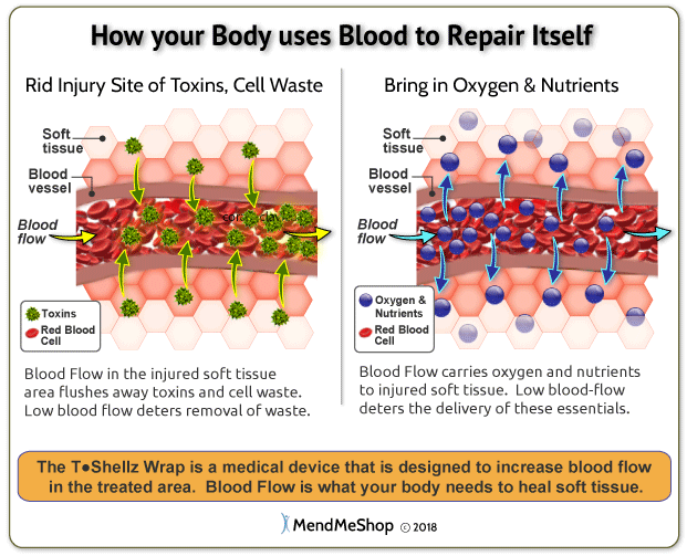 Increase blood flow with a TShellz heat wrap