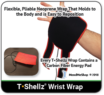 wearing the Wrist T•Shellz Wrap